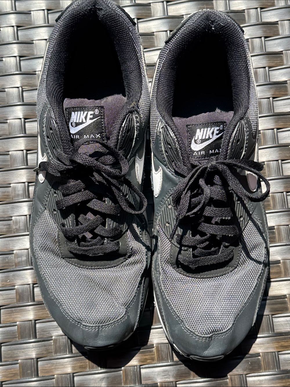 Nike Air Max 90 CN8490-002 Black White Iron Grey Running Shoes Sneaker Men 14US